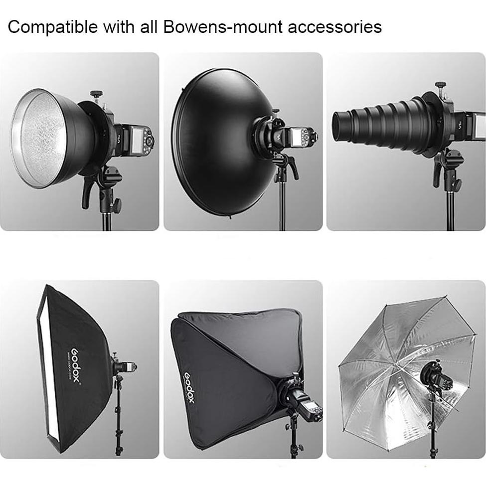 Soporte Godox S2 para Speedlite con Montura Bowens