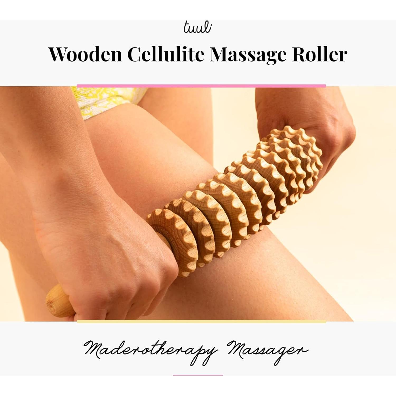 Rodillo de Masaje Tuuli de Madera para Cintura y Muslo
