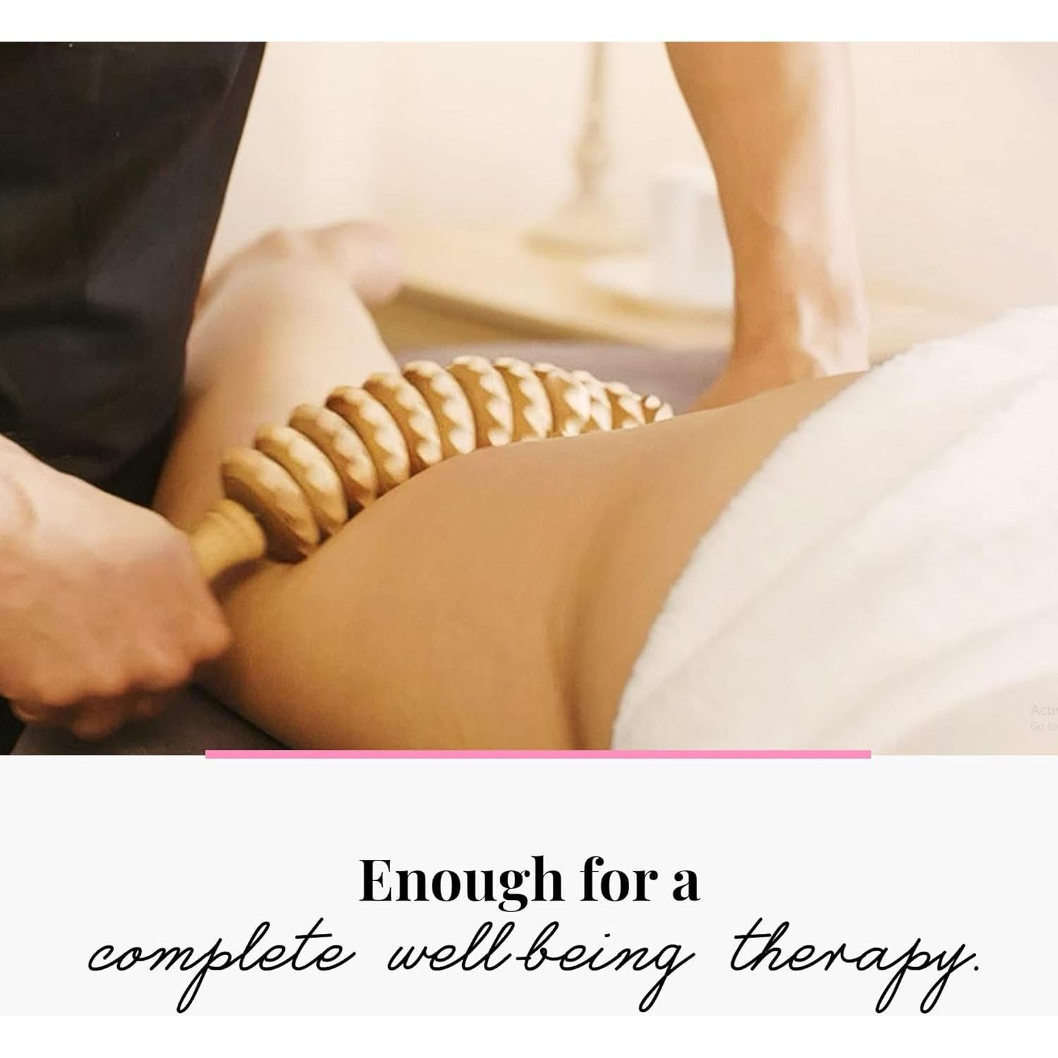 Rodillo de Masaje Tuuli de Madera para Cintura y Muslo