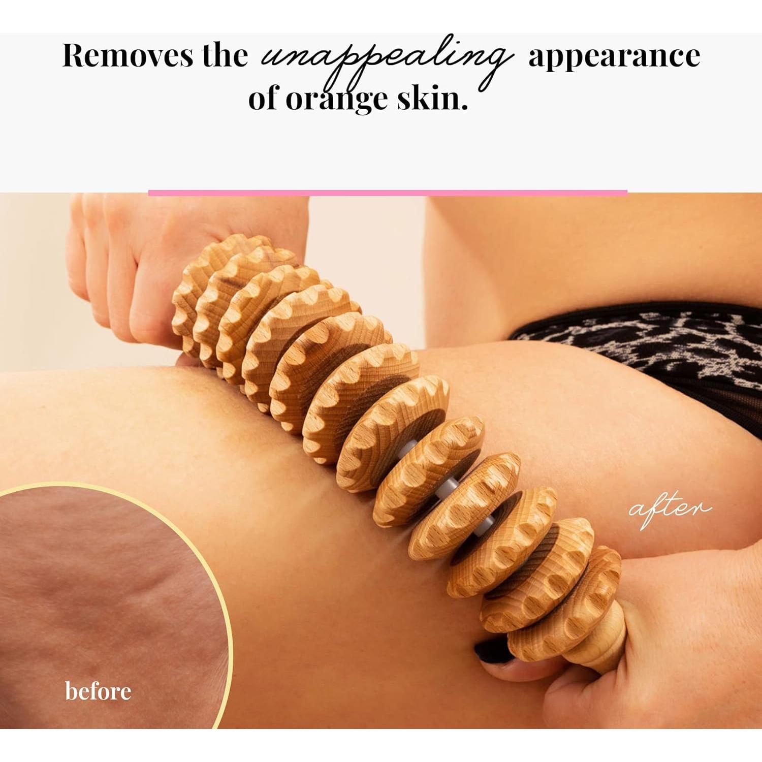 Rodillo de Masaje Tuuli de Madera para Cintura y Muslo