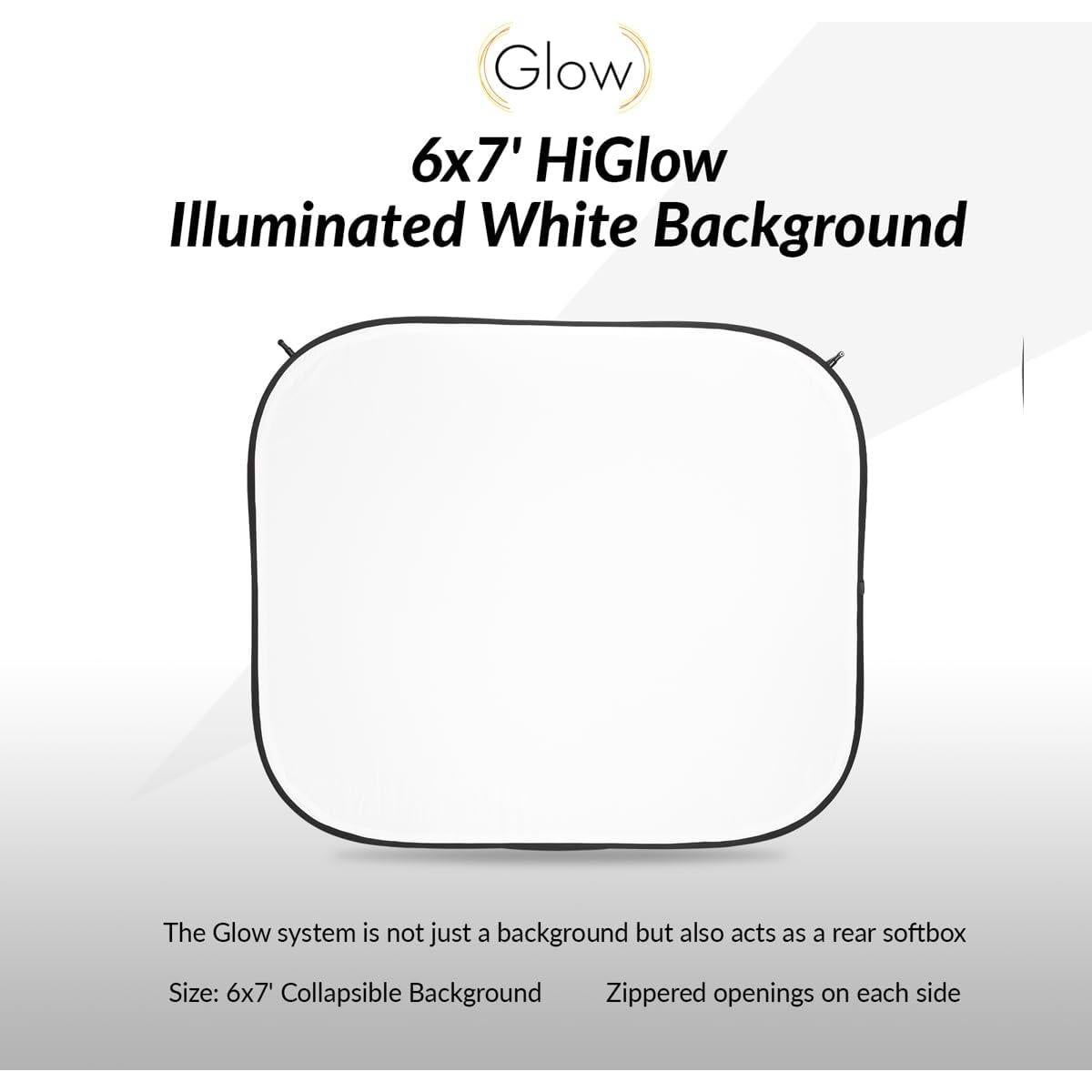 Fondo Iluminado HiGlow 6x7' Glow - Lienzo Blanco para Fotografía