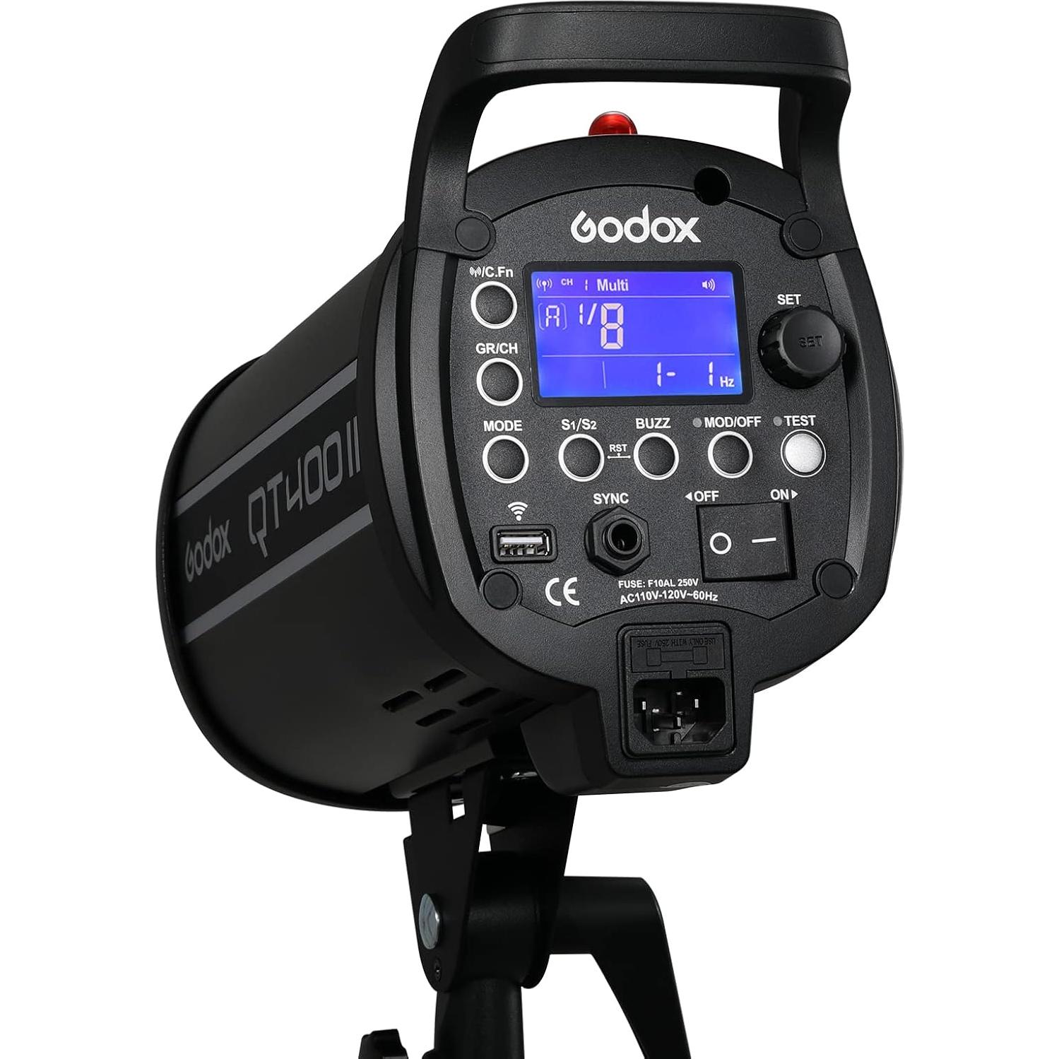 Kit de Monoluz Godox QT400IIM 800W con Accesorios para Estudio