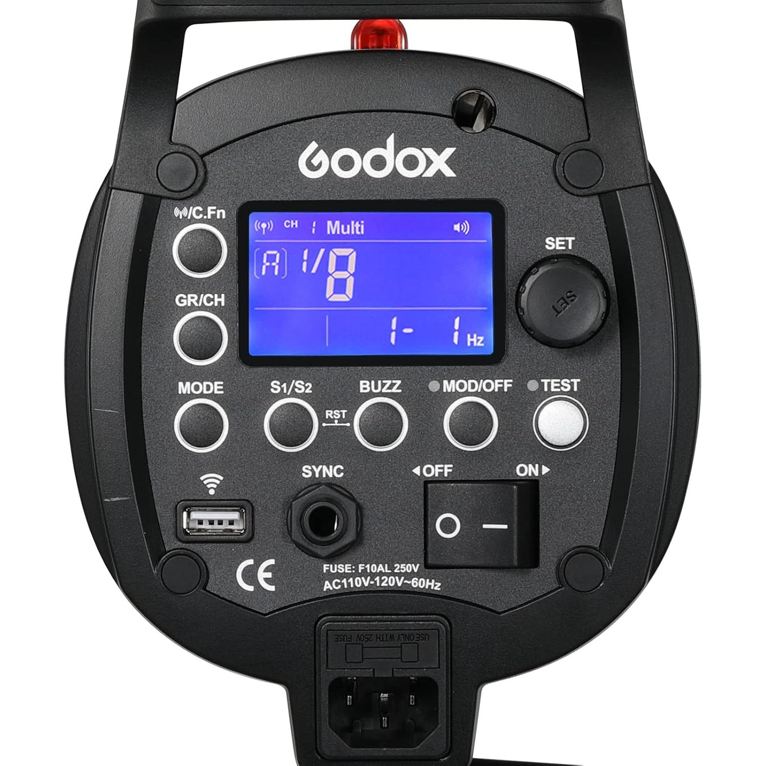 Kit de Monoluz Godox QT400IIM 800W con Accesorios para Estudio