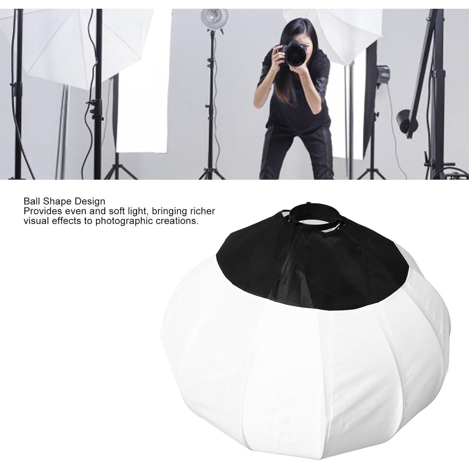 Linterna Softbox 66cm Bewinner, Difusor de Luz 360, Bowens