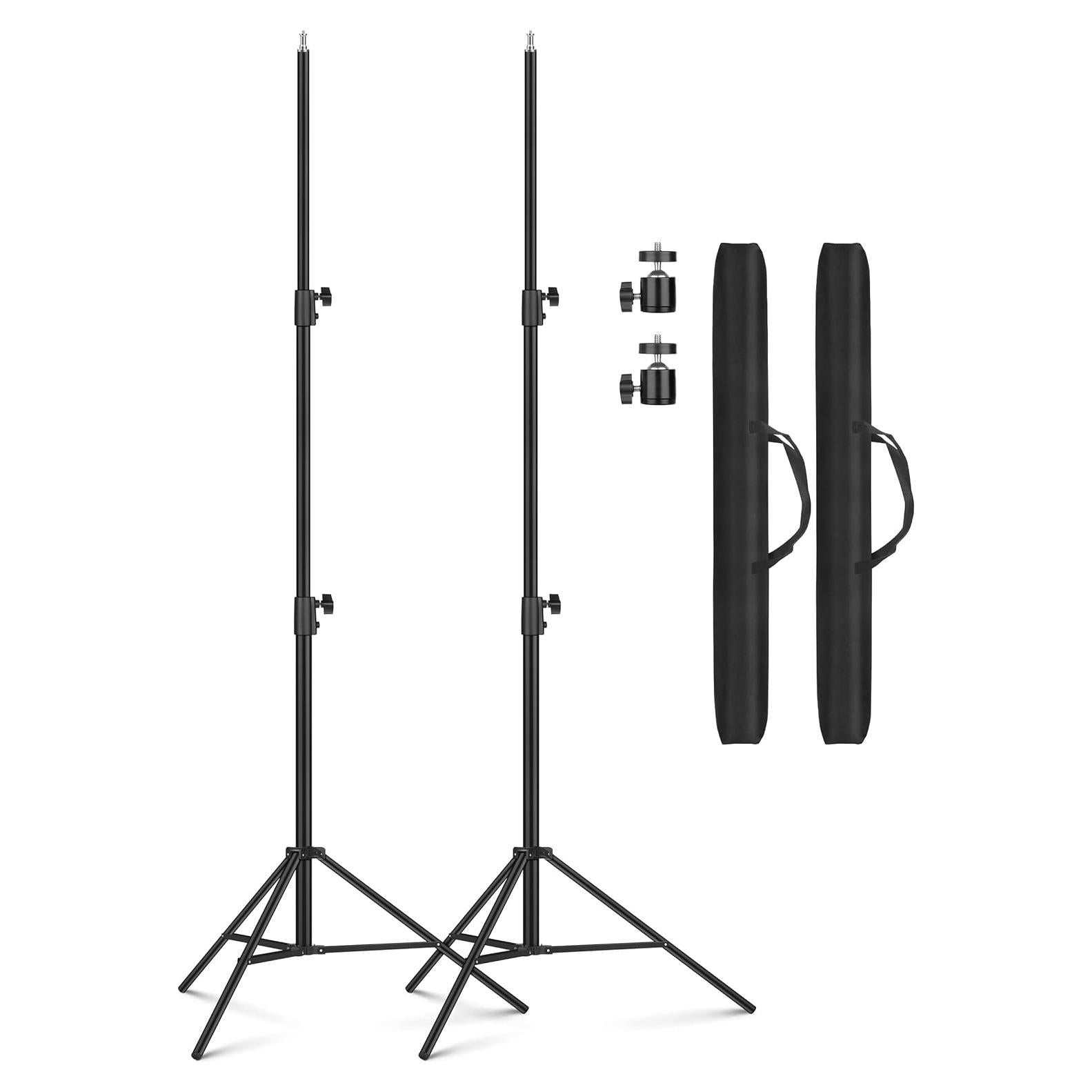 Paquete de 2 Soportes de Luz de Aluminio 2.8 m - Alta Resistencia