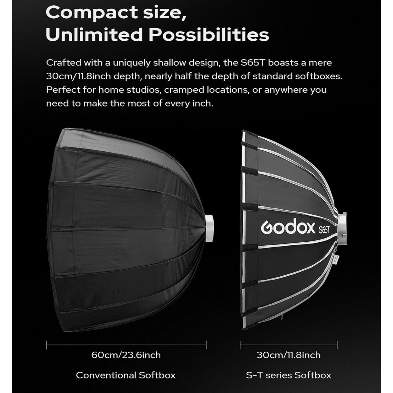 Godox S85T Softbox 85cm Liberación Rápida Montura Bowens