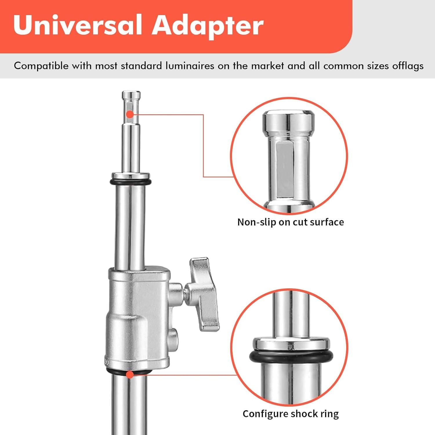 Pro Heavy Duty Extension Boom Arm Bar for Photography C Stand and Light Stand,Adjustable 42-97inch Crossbar Holding Arm with Sand Bag for Softbox,Strobe,Monolight,LED Video Light,Reflector ect.