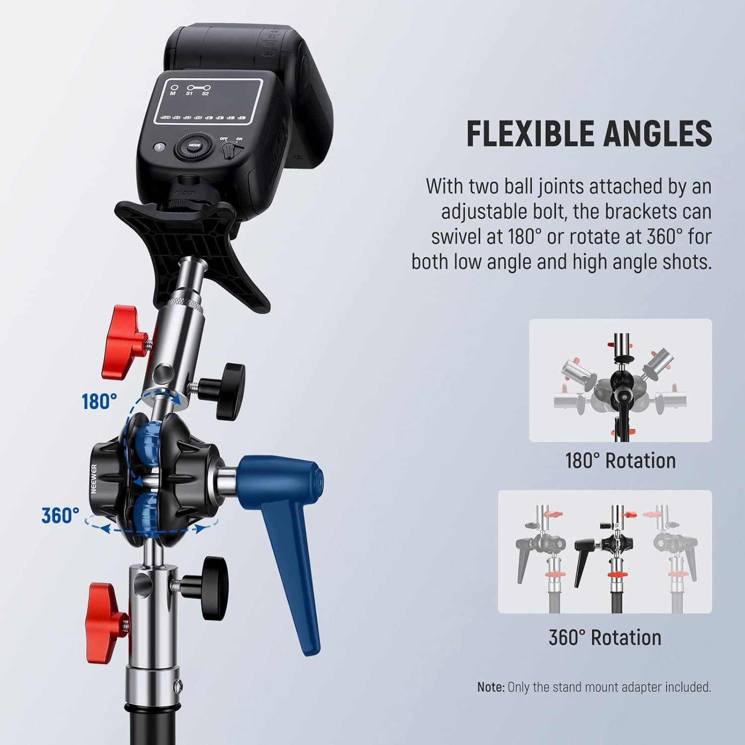 Adaptador de Soporte de Luz NEEWER UA020 con Juntas de Bola