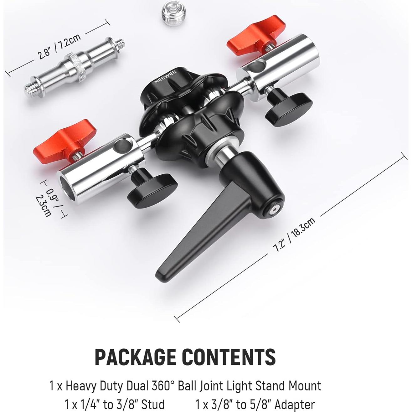 Adaptador de Soporte de Luz NEEWER UA020 con Juntas de Bola