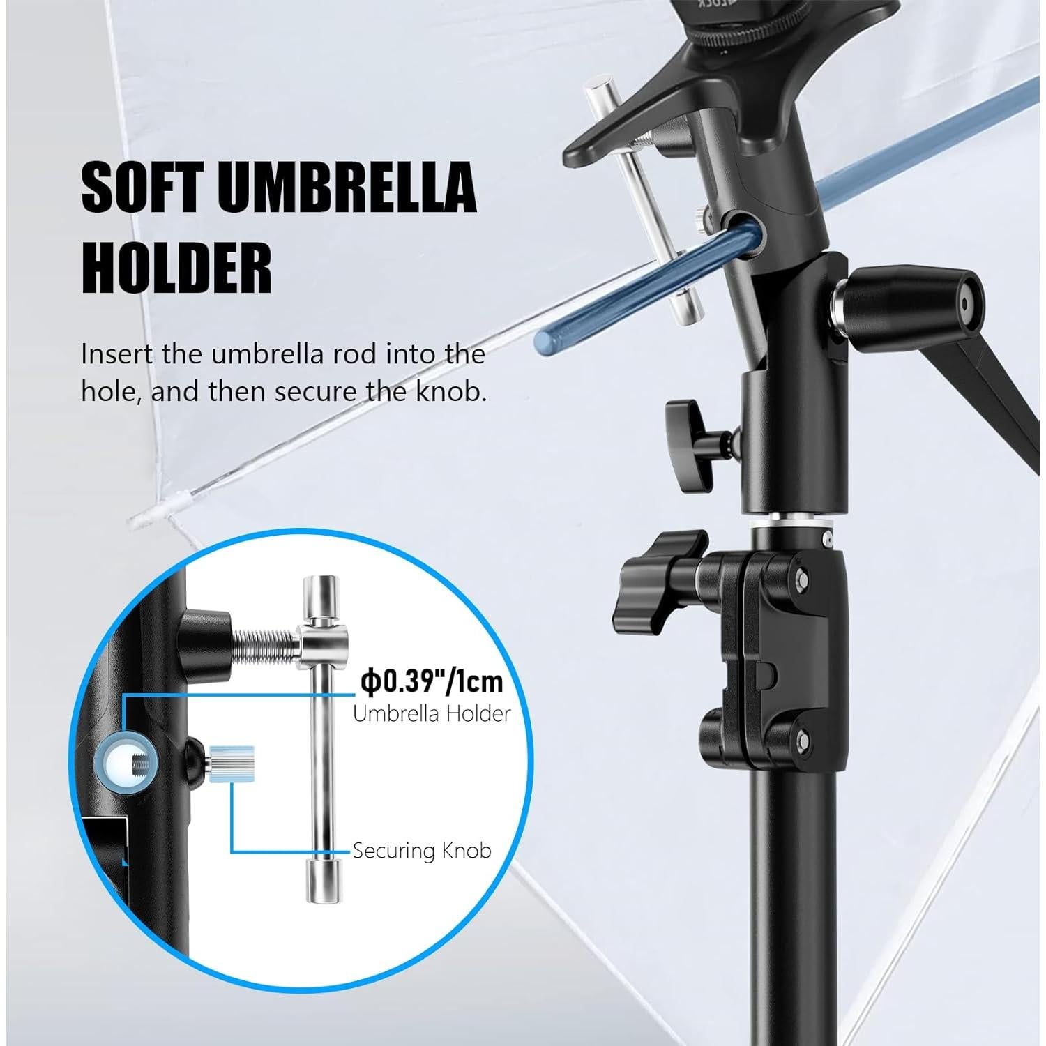 Soporte de Flash EMART Tipo H con Adaptadores 1/4" a 3/8"
