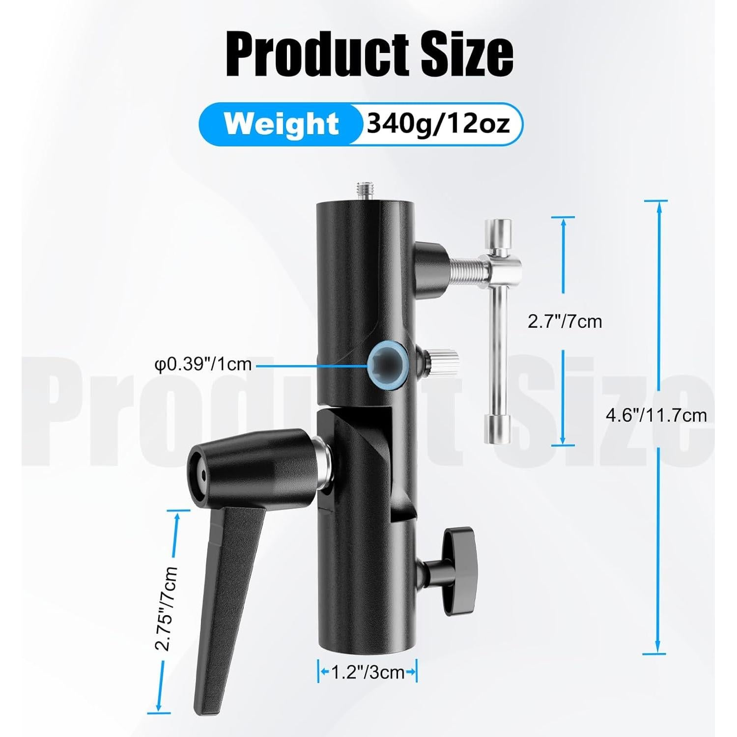 Soporte de Flash EMART Tipo H con Adaptadores 1/4" a 3/8"