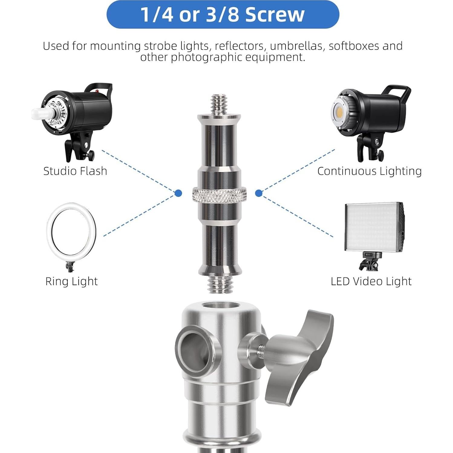 Soporte de Luz de Fotografía Gltire 4m Acero Inoxidable Ajustable