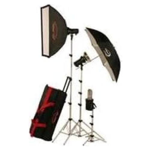 Kit de Estudio de Retrato Photogenic AKC990BK con 3 Luces Soft Box