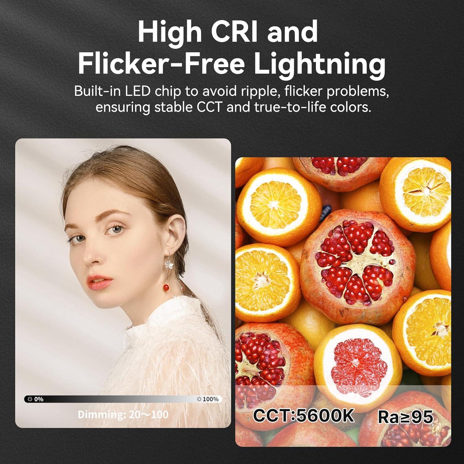 Luz de Video LED VIJIM 100W 5600K CRI 97+ para Fotografía