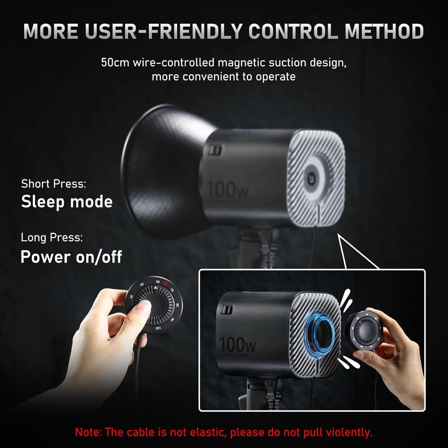 Luz de Video LED VIJIM 100W 5600K CRI 97+ para Fotografía