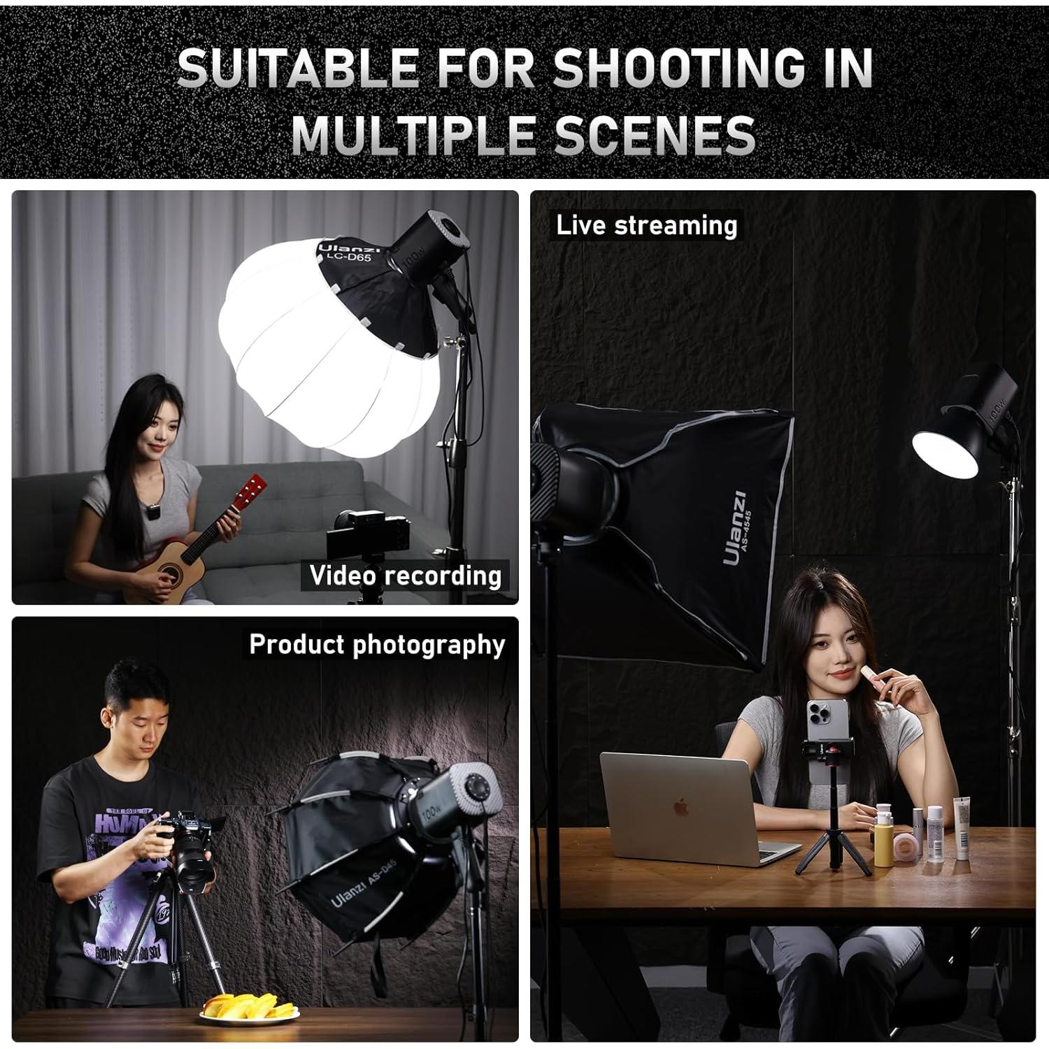 Luz de Video LED VIJIM 100W 5600K CRI 97+ para Fotografía