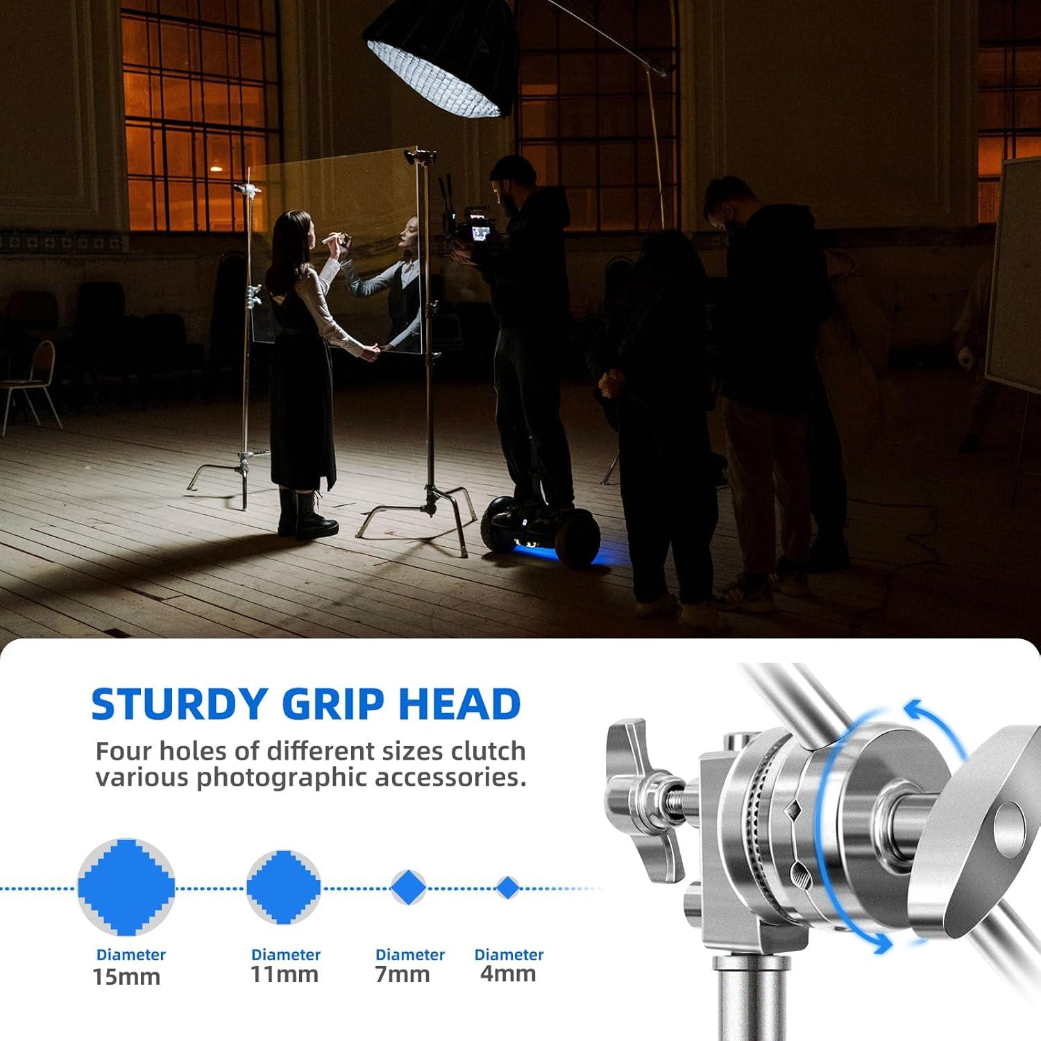 C-Stand Fotografía SAVWAY 320CM Acero Inoxidable Brazo Extensible