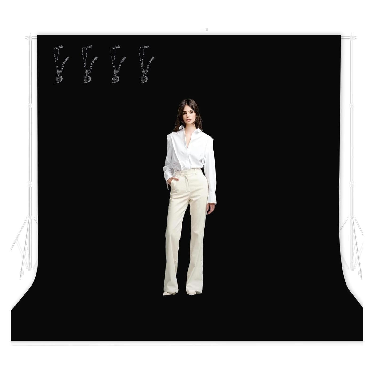 Fondo de Fotografía Negro EMART 2.59x3.05m para Estudio