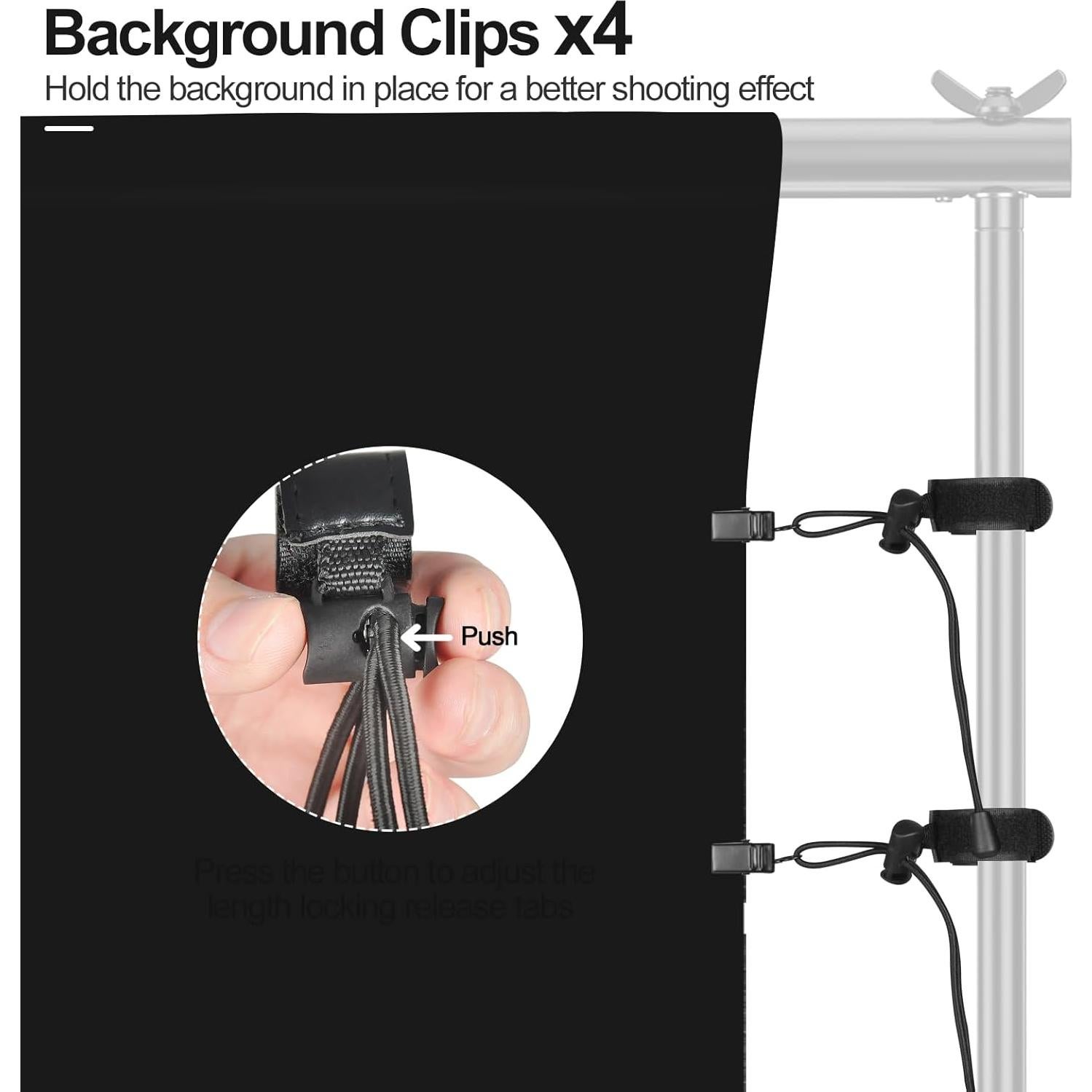 Fondo de Fotografía Negro EMART 2.59x3.05m para Estudio