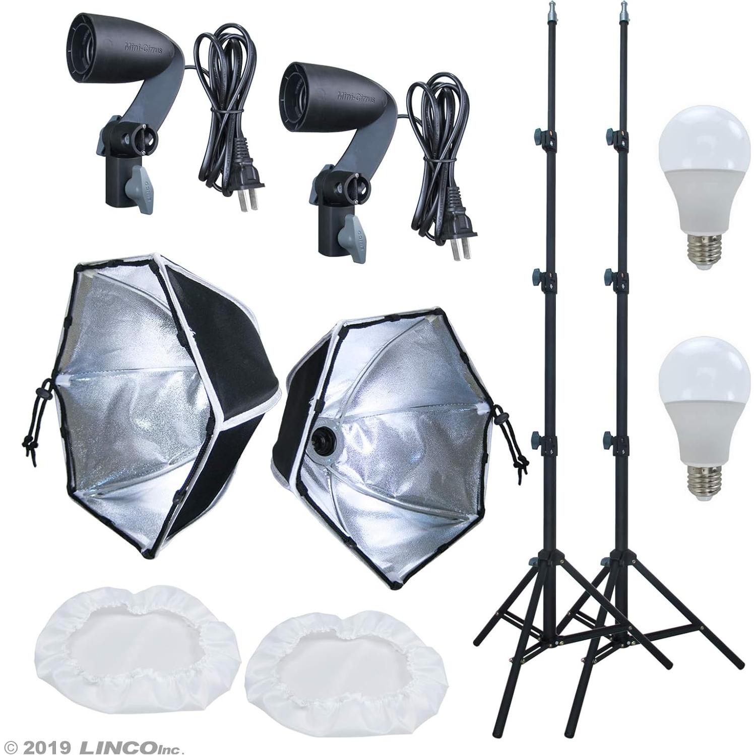 Kit de Iluminación Softbox Profesional LINCO AM242 60W LED