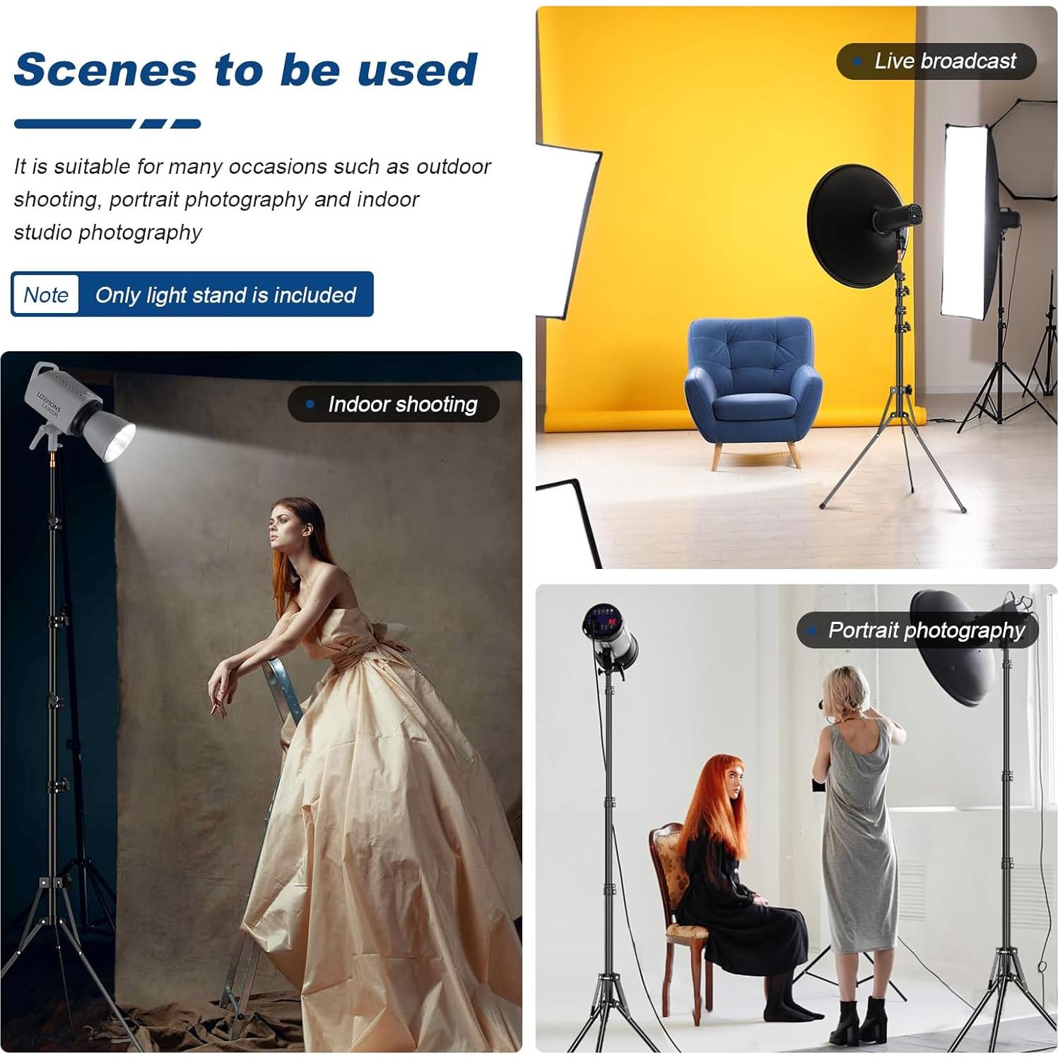 Soporte de Luz Godox 210cm Extensible con Tornillo Universal