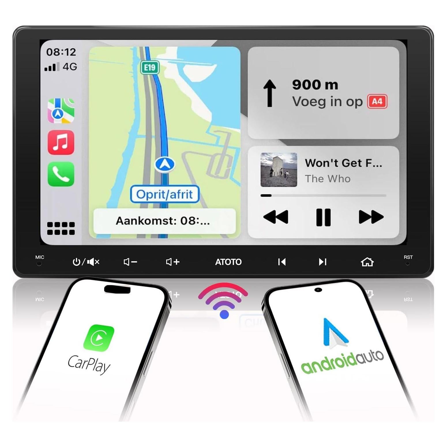 Estéreo de Coche ATOTO F7 Doble Din 9" CarPlay/Android Auto