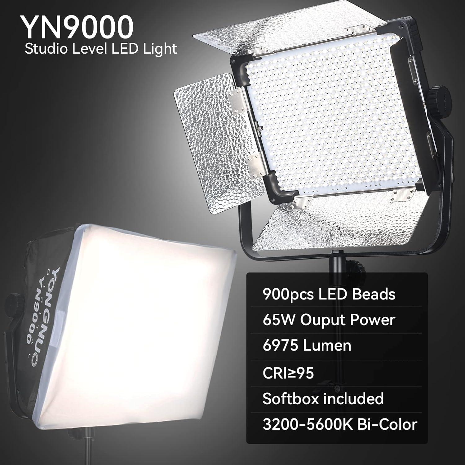 YONGNUO YN9000 Luz LED Video 900PCS Bi-Color 3200K-5600K