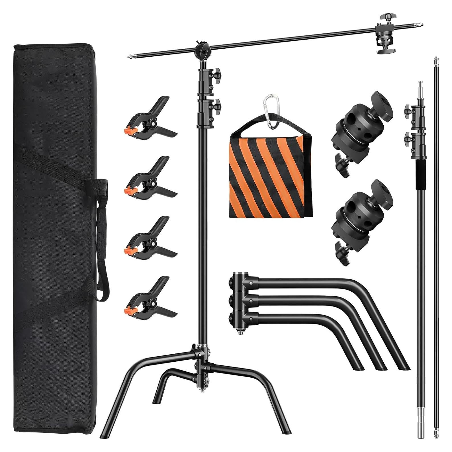 Soporte C de Servicio Pesado 210cm Soonpho con Brazo y Bolsa