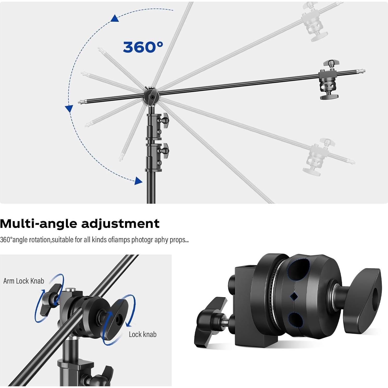 Soporte C de Servicio Pesado 210cm Soonpho con Brazo y Bolsa