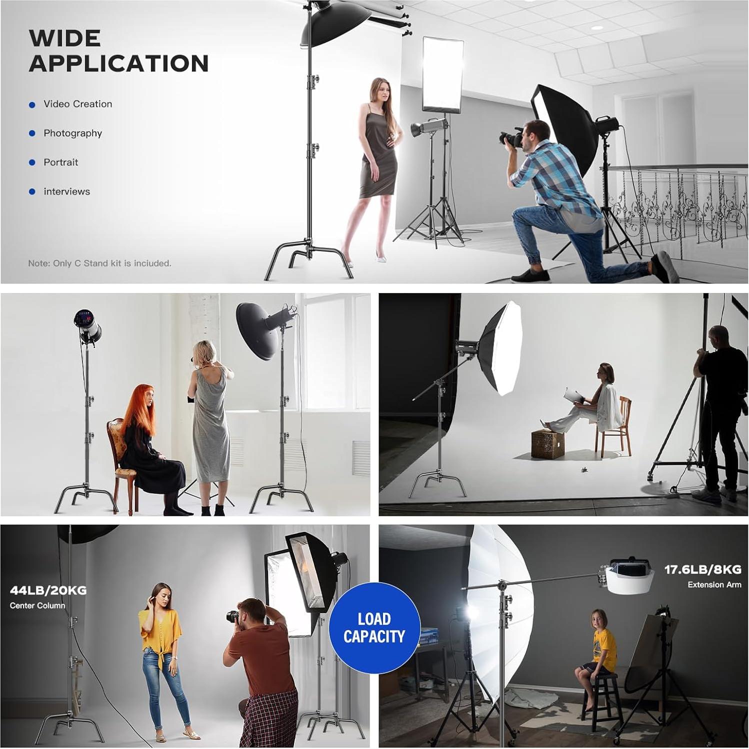 Soporte C de Servicio Pesado 210cm Soonpho con Brazo y Bolsa