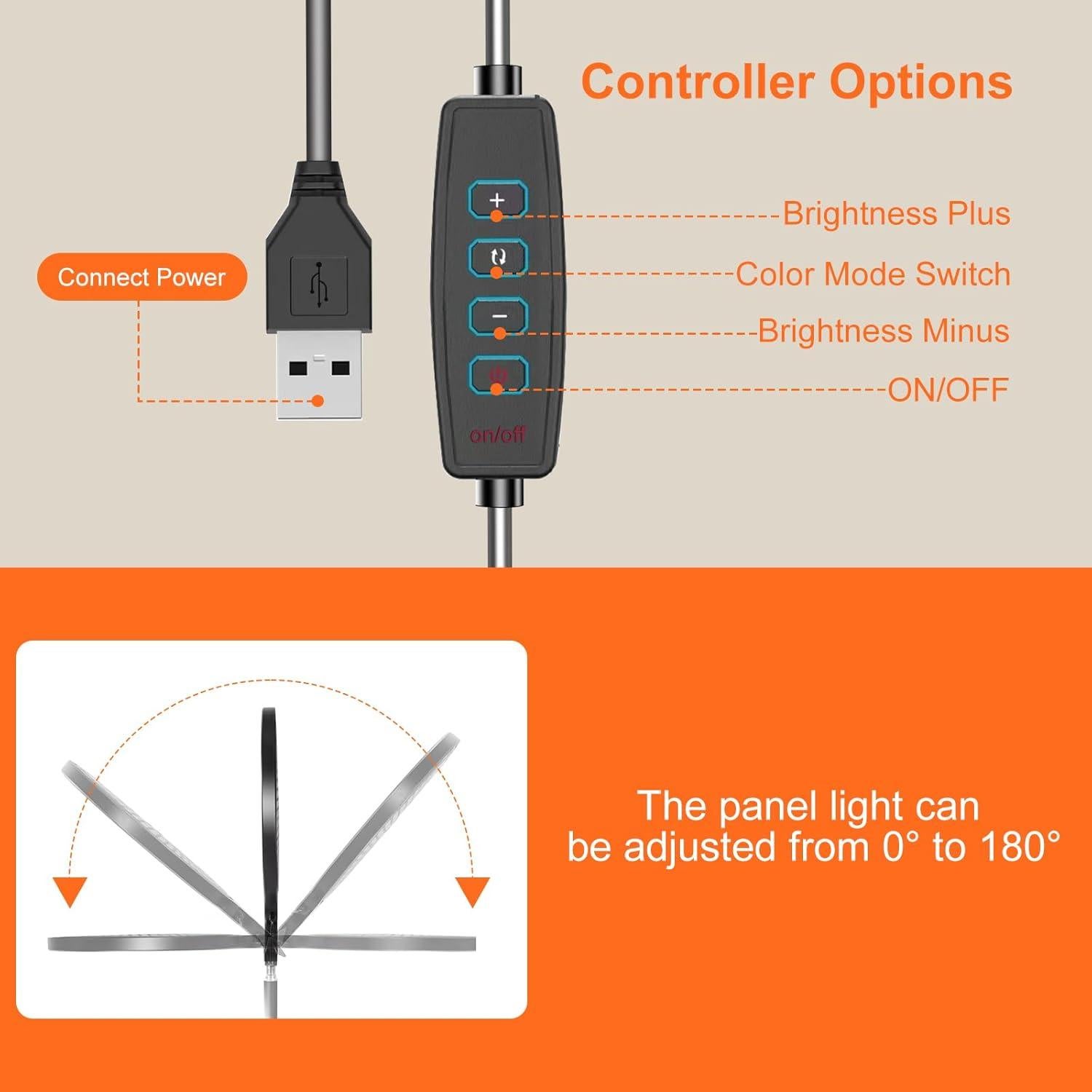 Kit de Luz de Anillo Jiang&Rong 2 Paneles 10" con Trípode 65"