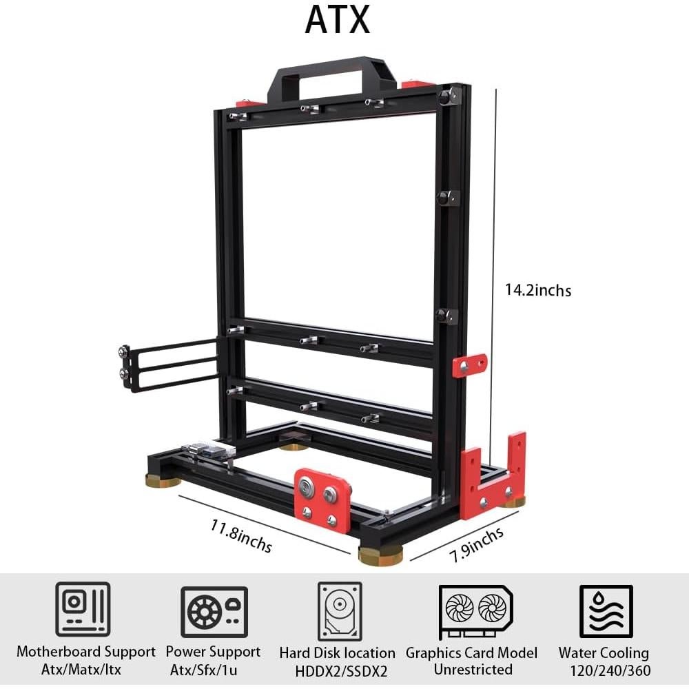 Banco de Pruebas Chasis Abierto DALAIBUKESI 3.ATX Negro
