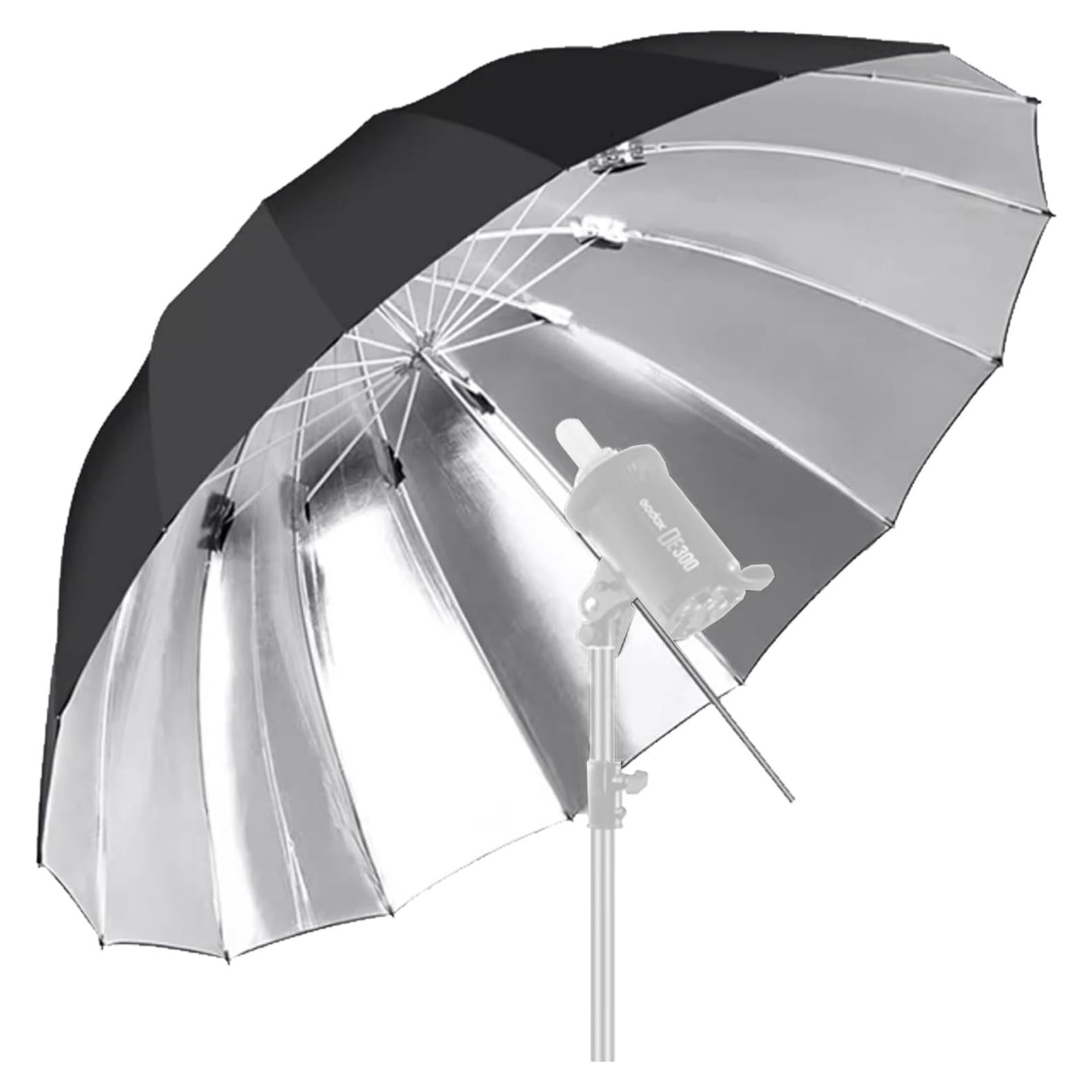 Paraguas Reflectante Godox UB-L3 180cm Negro/Plata para Estudio
