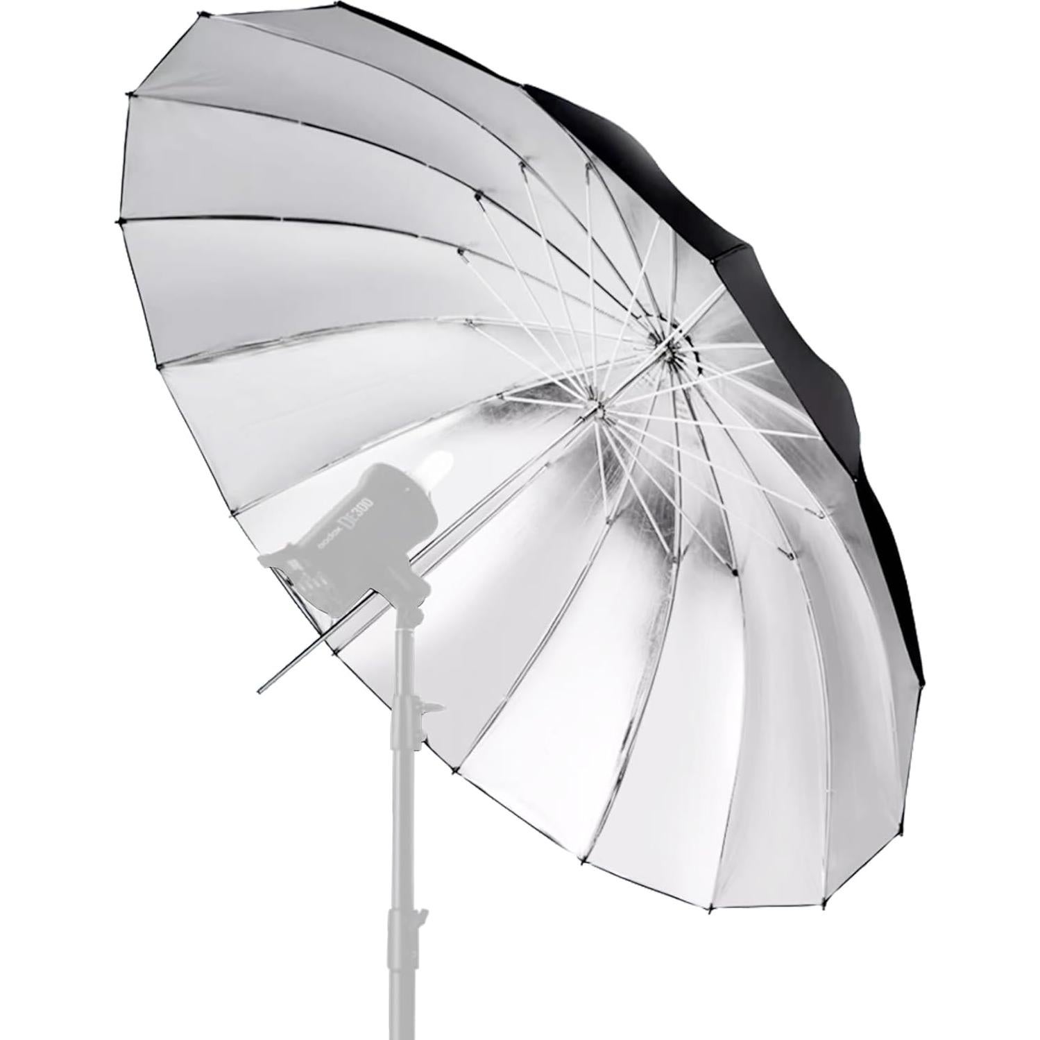 Paraguas Reflectante Godox UB-L3 180cm Negro/Plata para Estudio