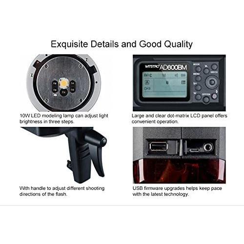 Godox AD600BM Bowens Mount 600Ws GN87 High Speed Sync Outdoor Studio Flash Strobe Monolight Light with Godox P90L Softbox, 2.4G Wireless X System & 8700mAh Battery with 15x17cm Softbox & Filter