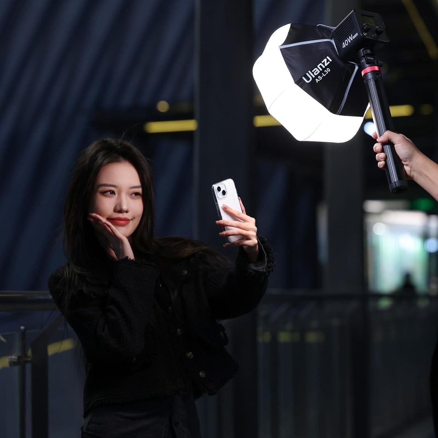 Bolsa de Transporte ULANZI con Espuma Acolchada para Luz de Estudio