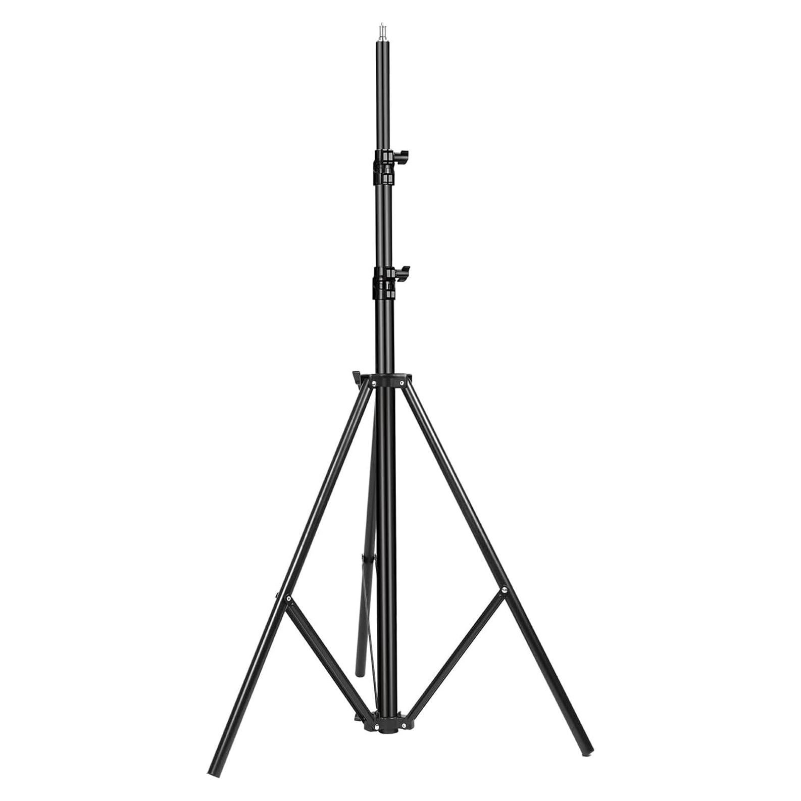 Aluminum Adjustable 6ft Metal Photography Tripod Light Stand with 1/4-inch Screw for Job Site Photo Studio Flash Monolight Ring Light Softbox Reflector