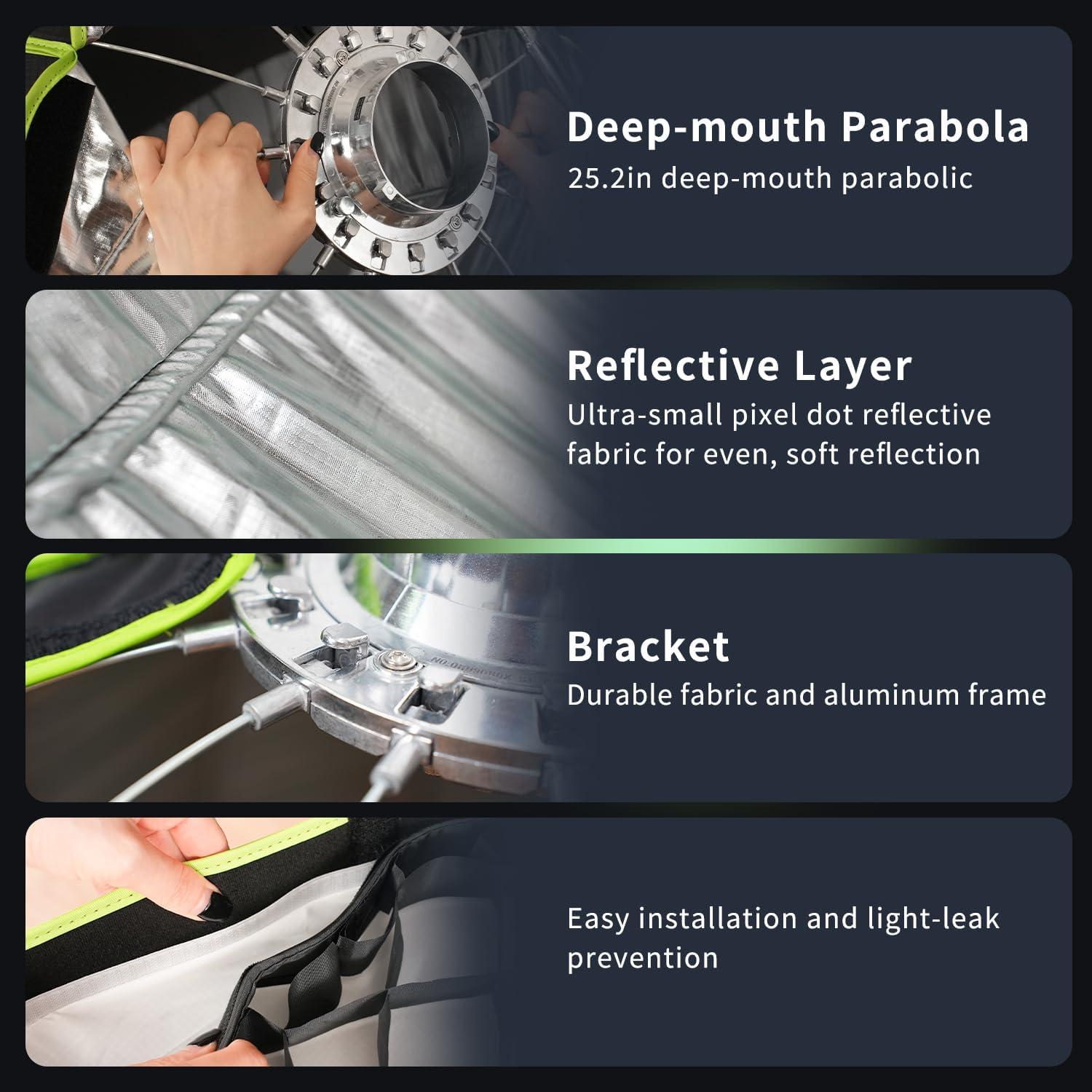 Softbox 90cm SUNCRAFTER con Montaje Bowens y Difusores