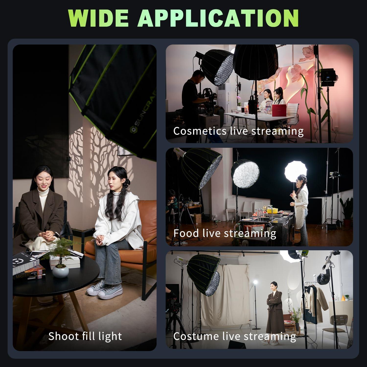 Softbox 90cm SUNCRAFTER con Montaje Bowens y Difusores