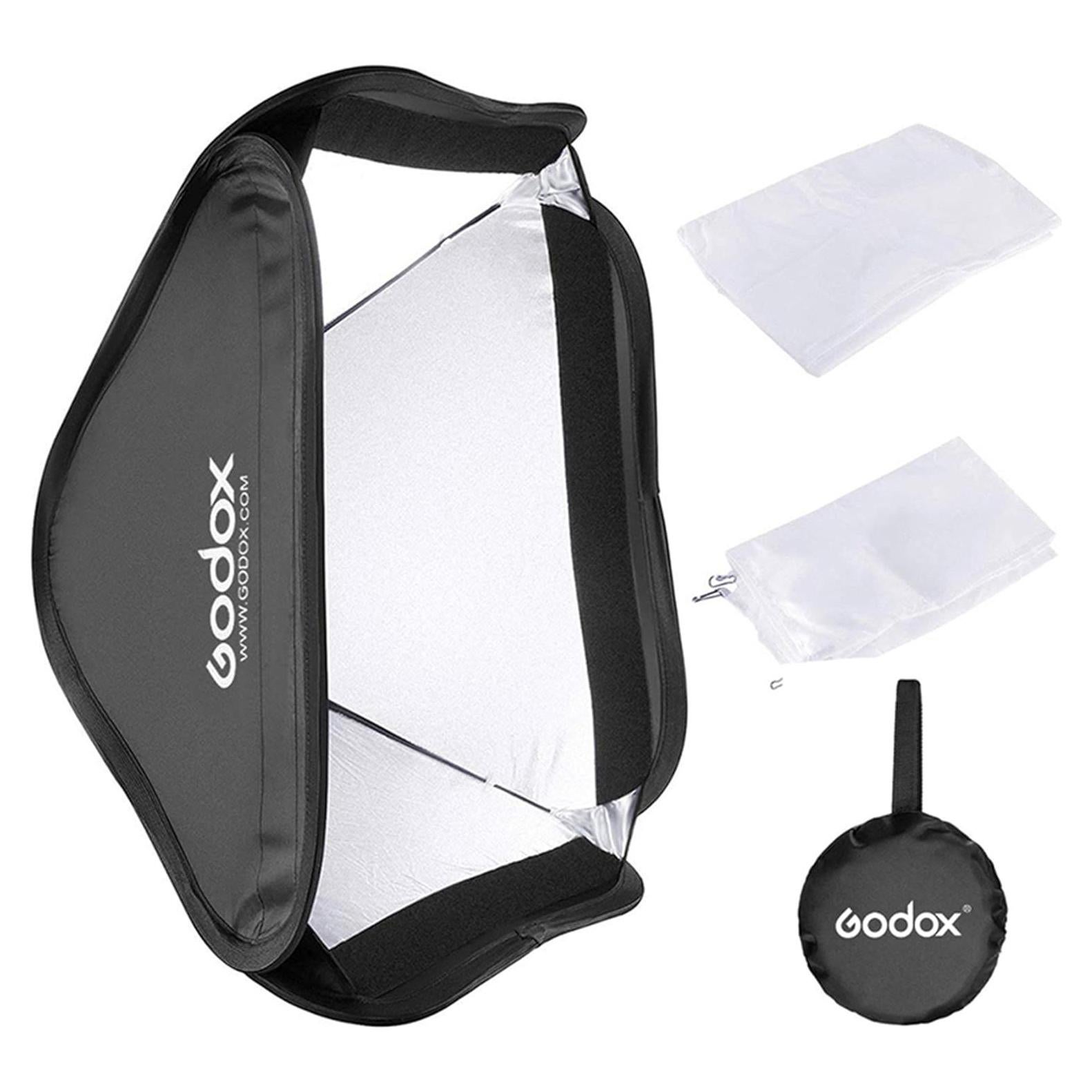 Softbox Portátil Godox 80x80cm para Flash de Cámara