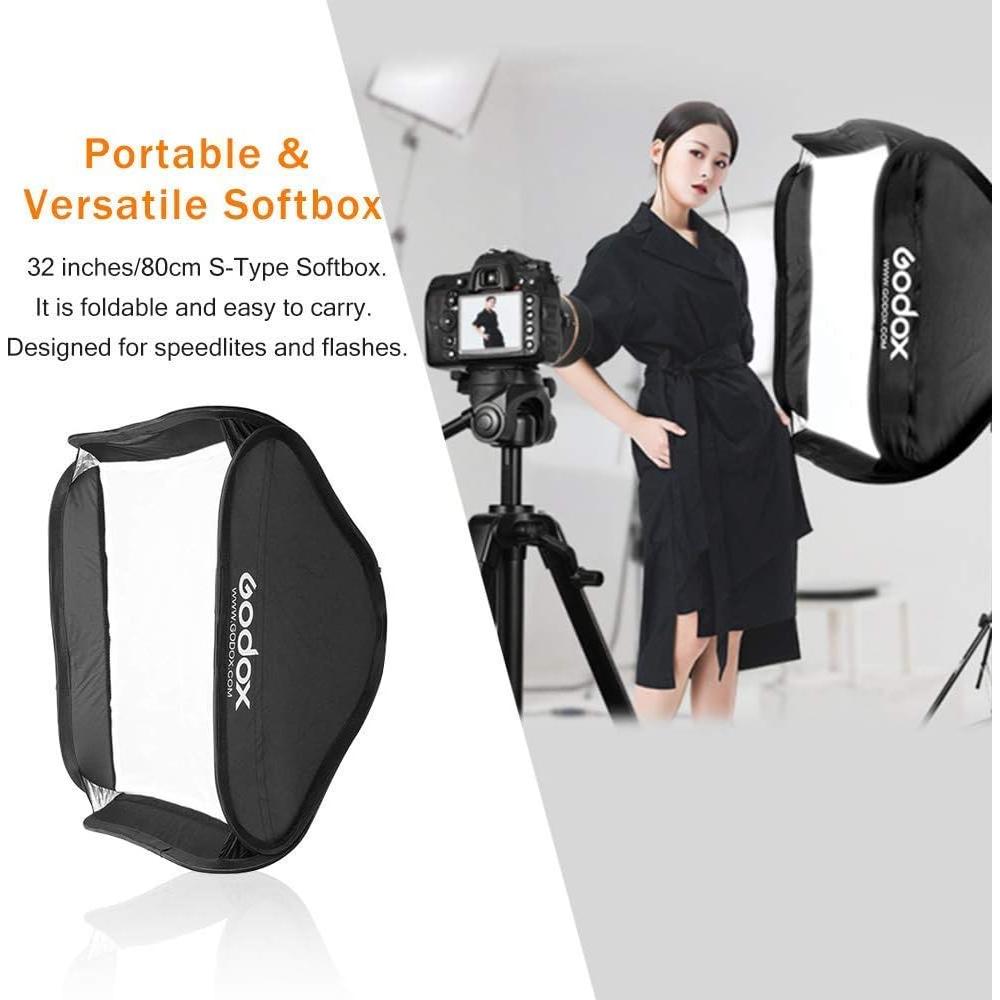 Softbox Portátil Godox 80x80cm para Flash de Cámara
