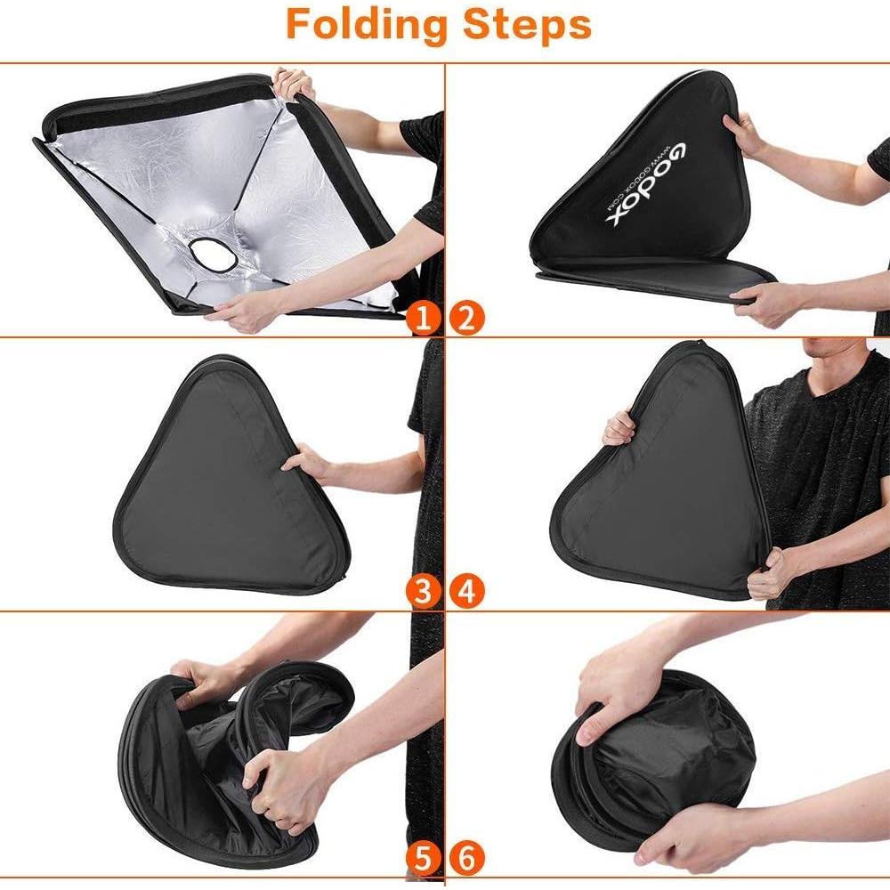 Softbox Portátil Godox 80x80cm para Flash de Cámara