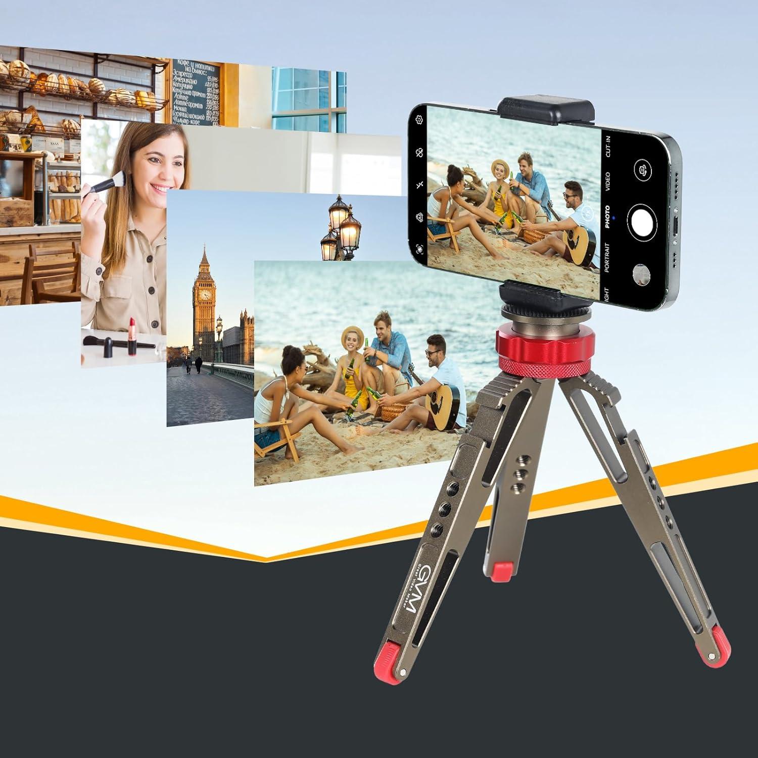 Trípode de Luz GVM Ajustable para Video y Fotografía - 181g