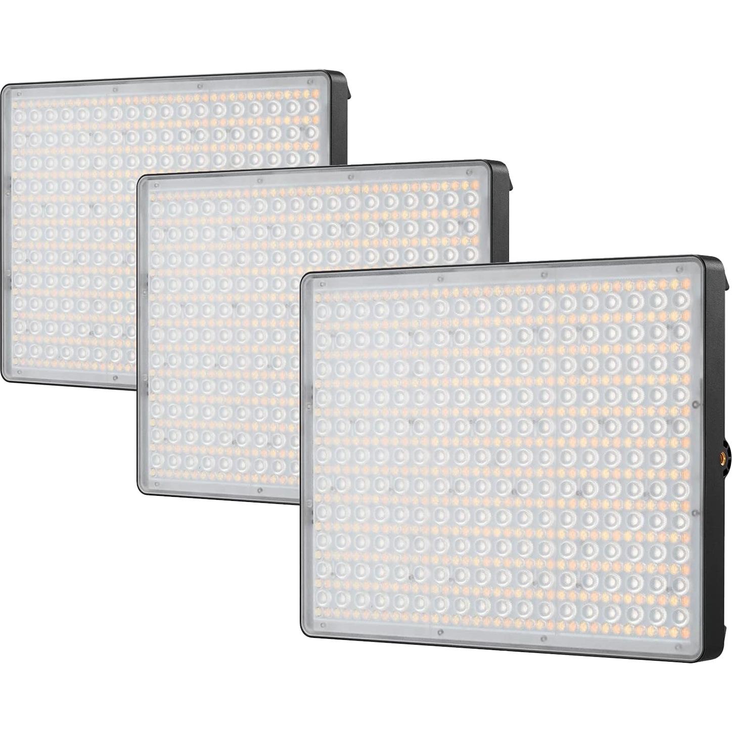 Kit de 3 Luces LED Aputure Amaran P60C RGBWW 60W con Softbox