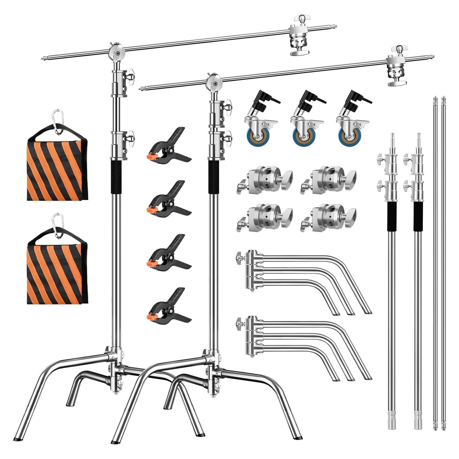 Soporte de Luz de Fotografía Soonpho 210cm Acero Inoxidable - Paquete de 2