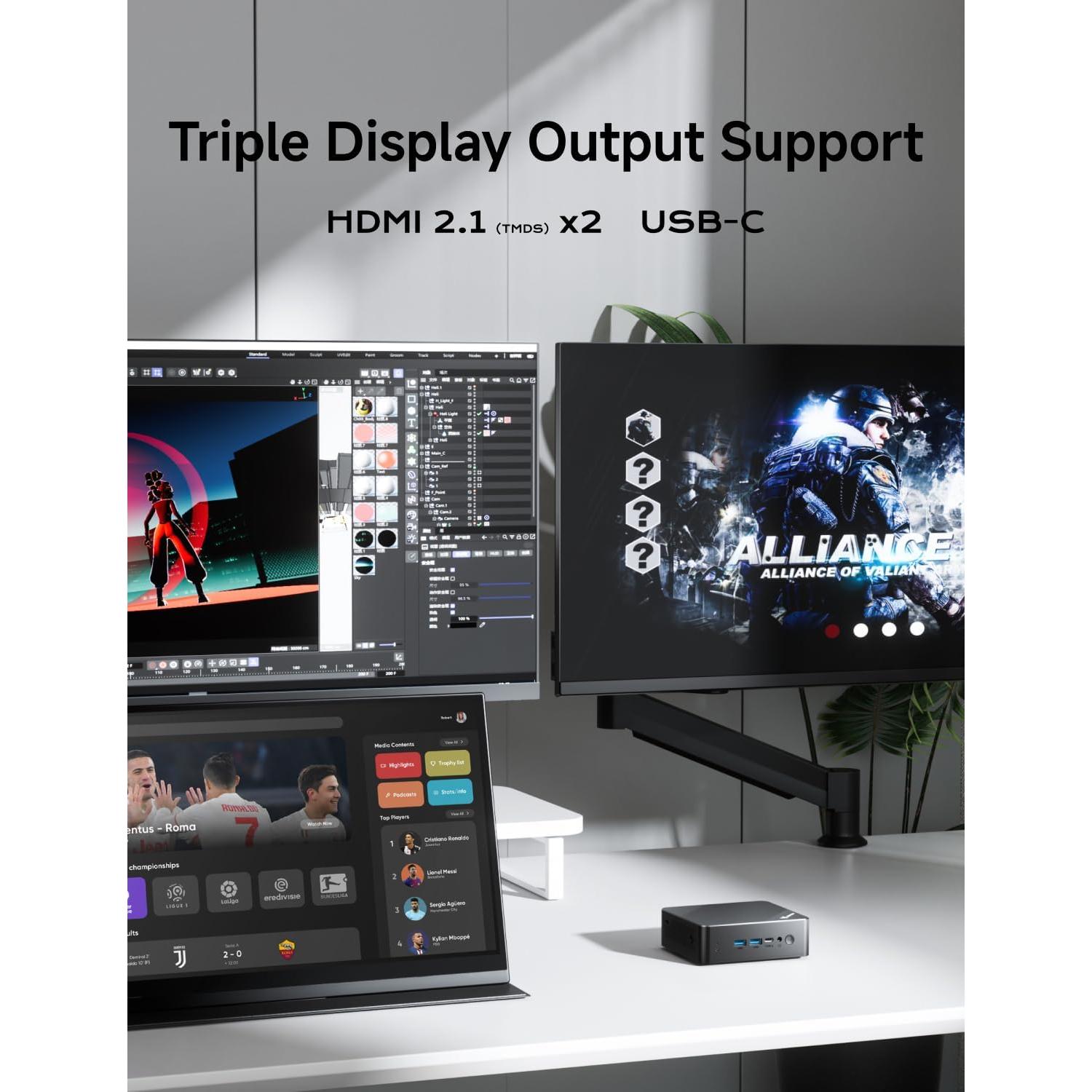 MINISFORUM Mini PC UN100P Alder Lake N100 16GB RAM 512GB SSD