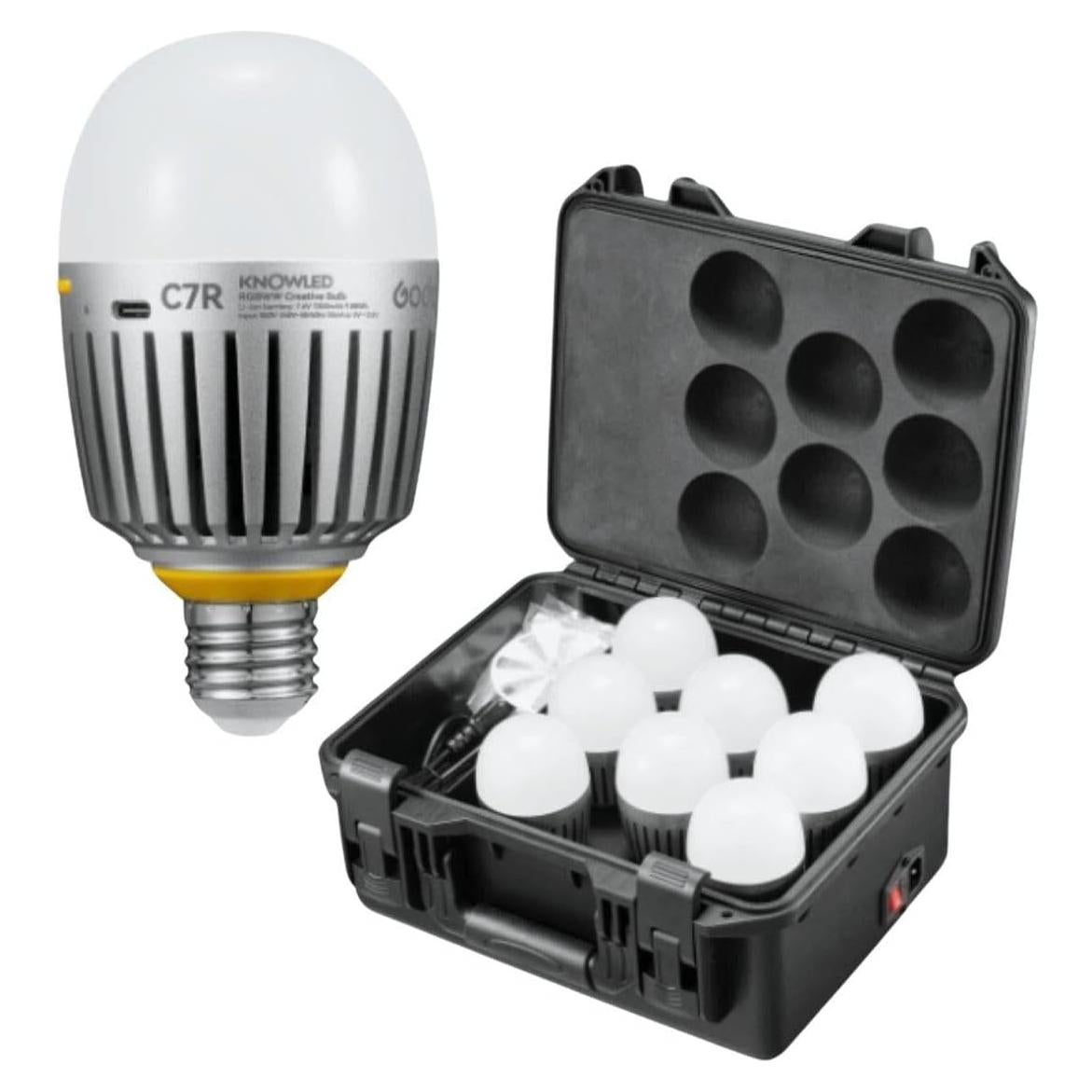 Kit de 8 Luces Creativas Godox C7R RGBWW 7W Batería Incorporada