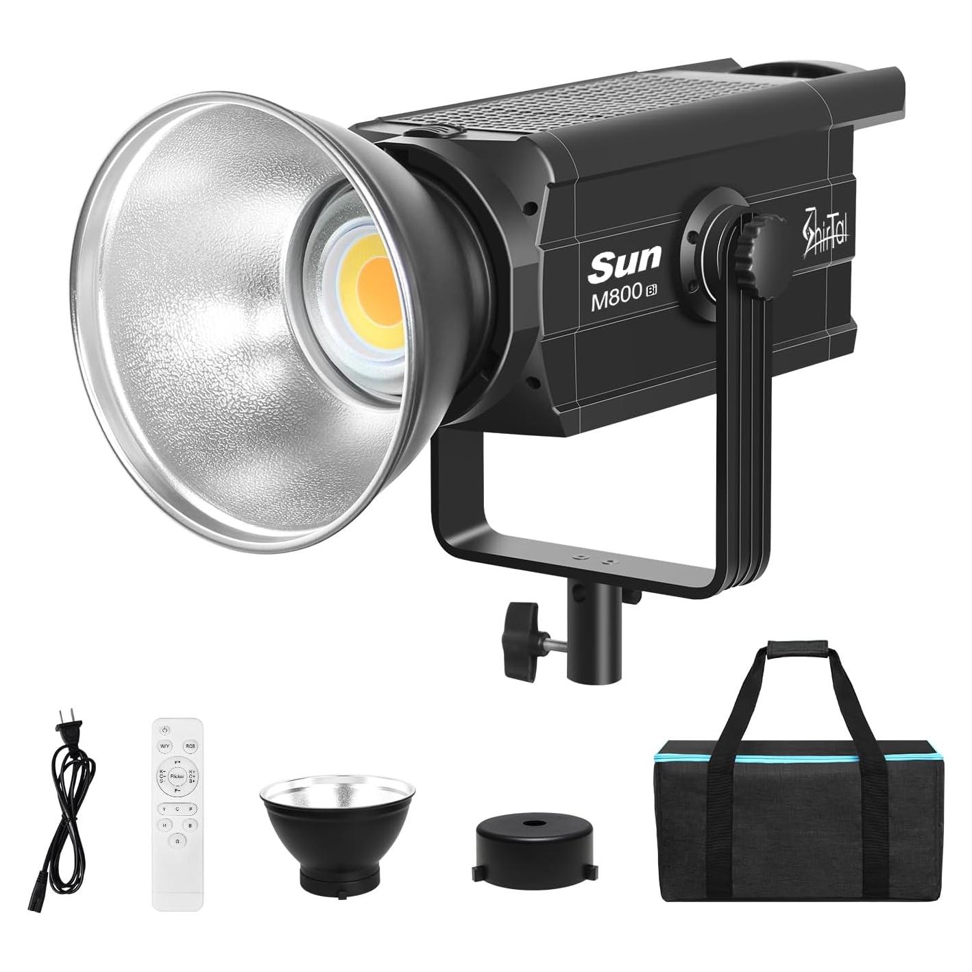 Luz de Video COB 320W Shirtal M800-Bi Bi Color 2700K-6500K