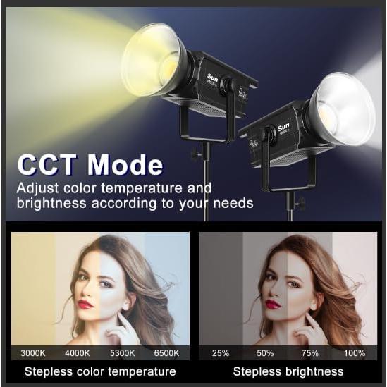 Luz de Video COB 320W Shirtal M800-Bi Bi Color 2700K-6500K