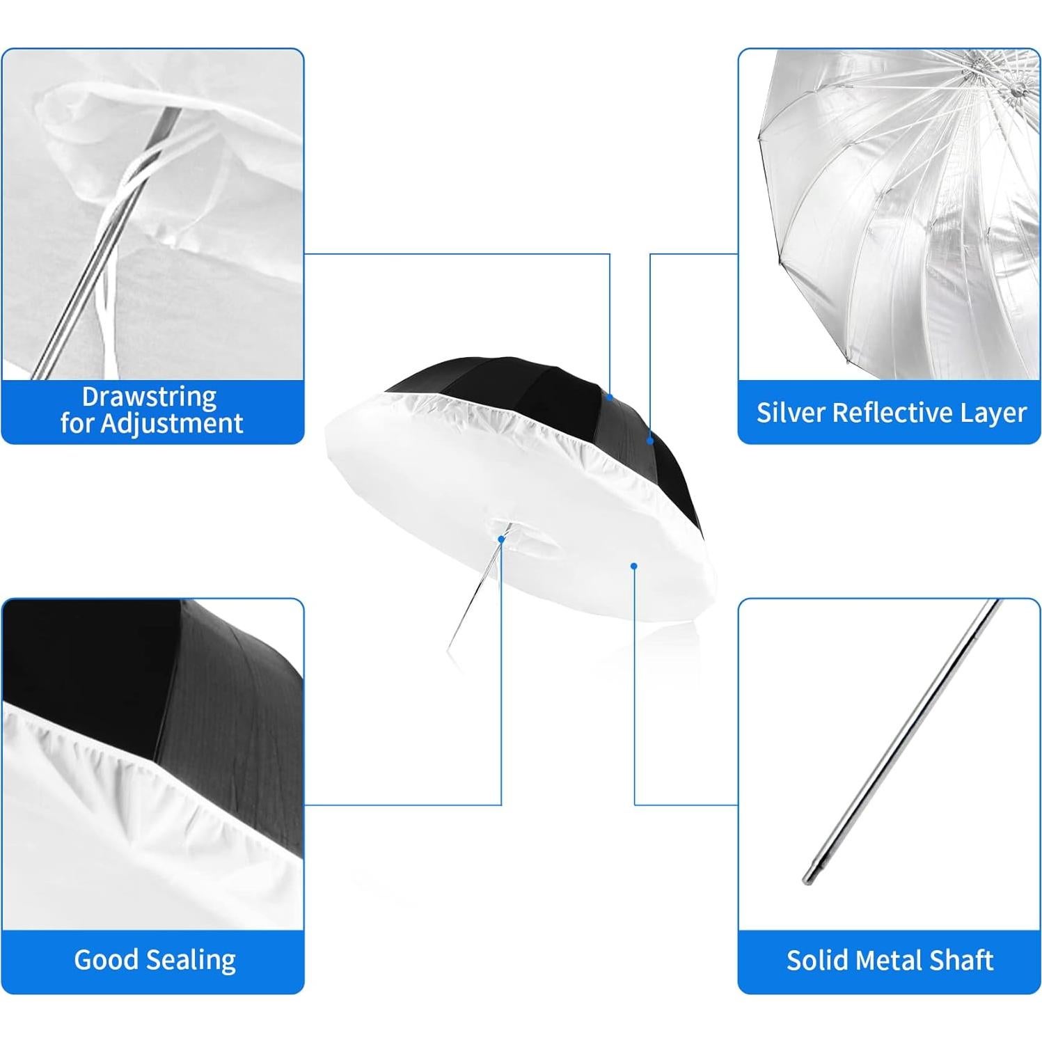 Paraguas Parabólico Selens 41" (104 cm) con Difusor Plegable